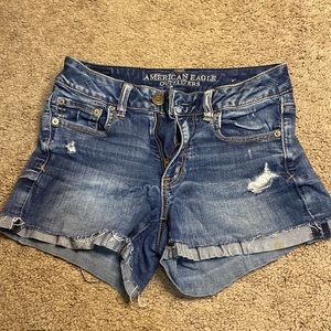 American eagle high-waisted jean shorts